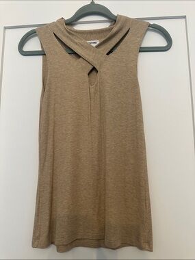 LNA Crisscross Ribbed Tank Top - Taupe